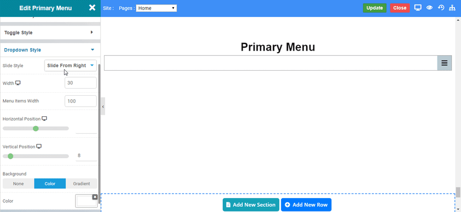Dropdown Style Dropdown Style