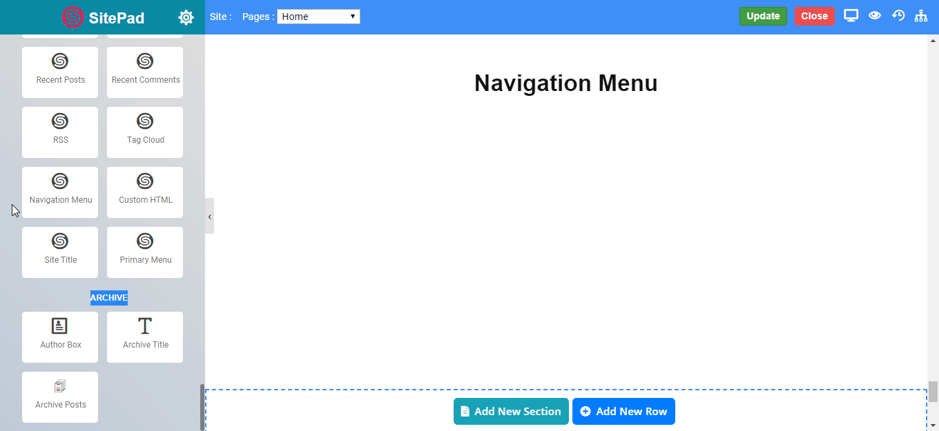 Navigation Menu Navigation Menu