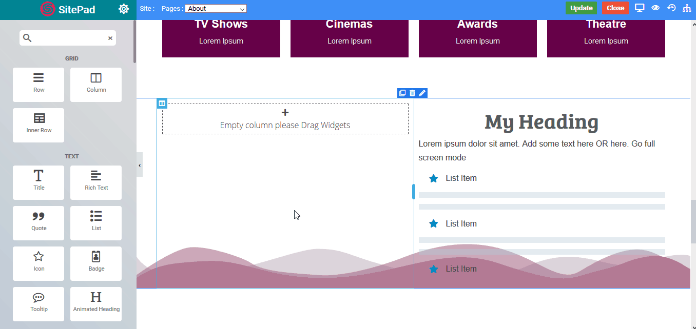 animated heading