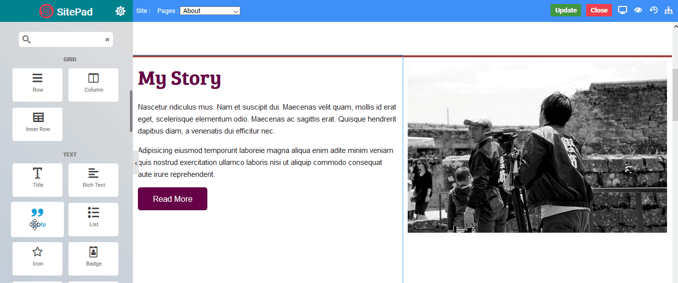 column image overlay column image overlay